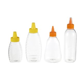 Leere transparente Honigsauce Squeeze Bottle Jar